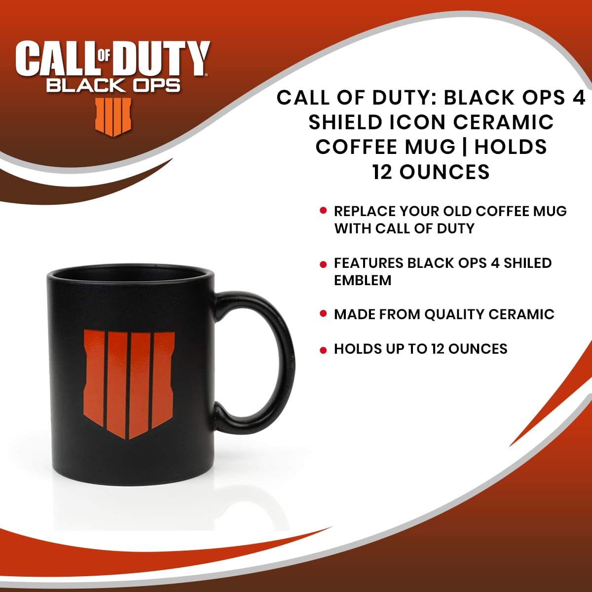 Foto 7 | Taza De Café Exquisite Gaming Call Of Duty Black Ops 4 Shield - Venta Internacional.