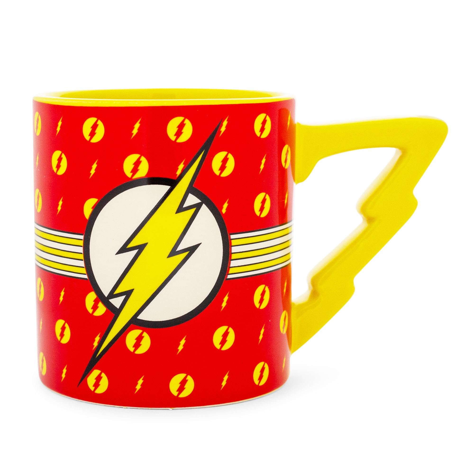 Foto 2 pulgar | Taza De Cerámica Silver Buffalo Dc Comics Flash Stripes 590ml - Venta Internacional.