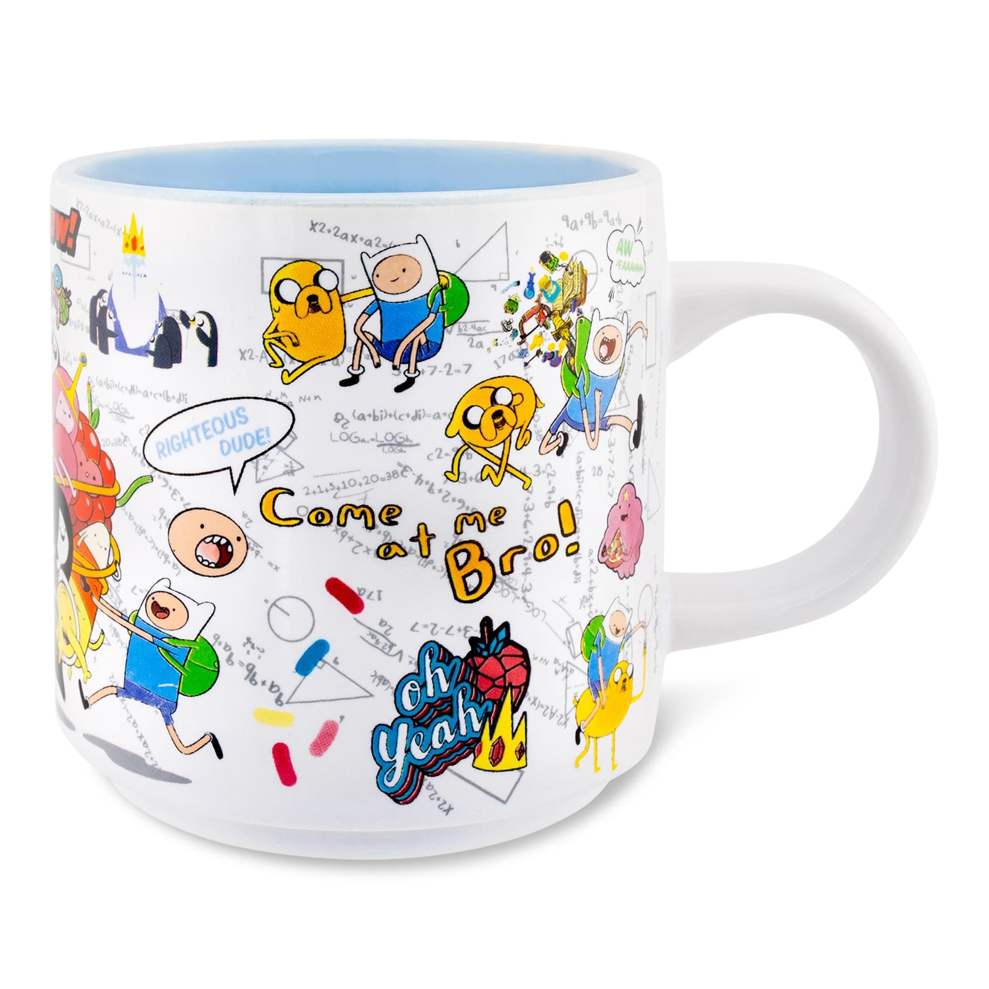 Foto 1 | Taza De Cerámica Plateada Con Personajes De Buffalo Adventure Time  390 Ml - Venta Internacional.
