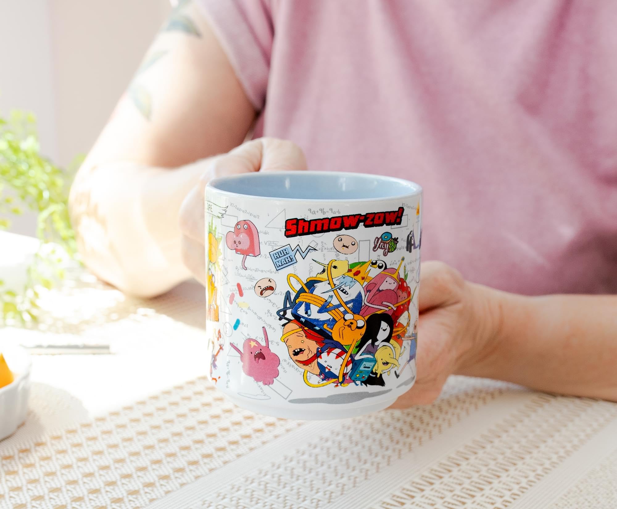 Foto 7 | Taza De Cerámica Plateada Con Personajes De Buffalo Adventure Time  390 Ml - Venta Internacional.