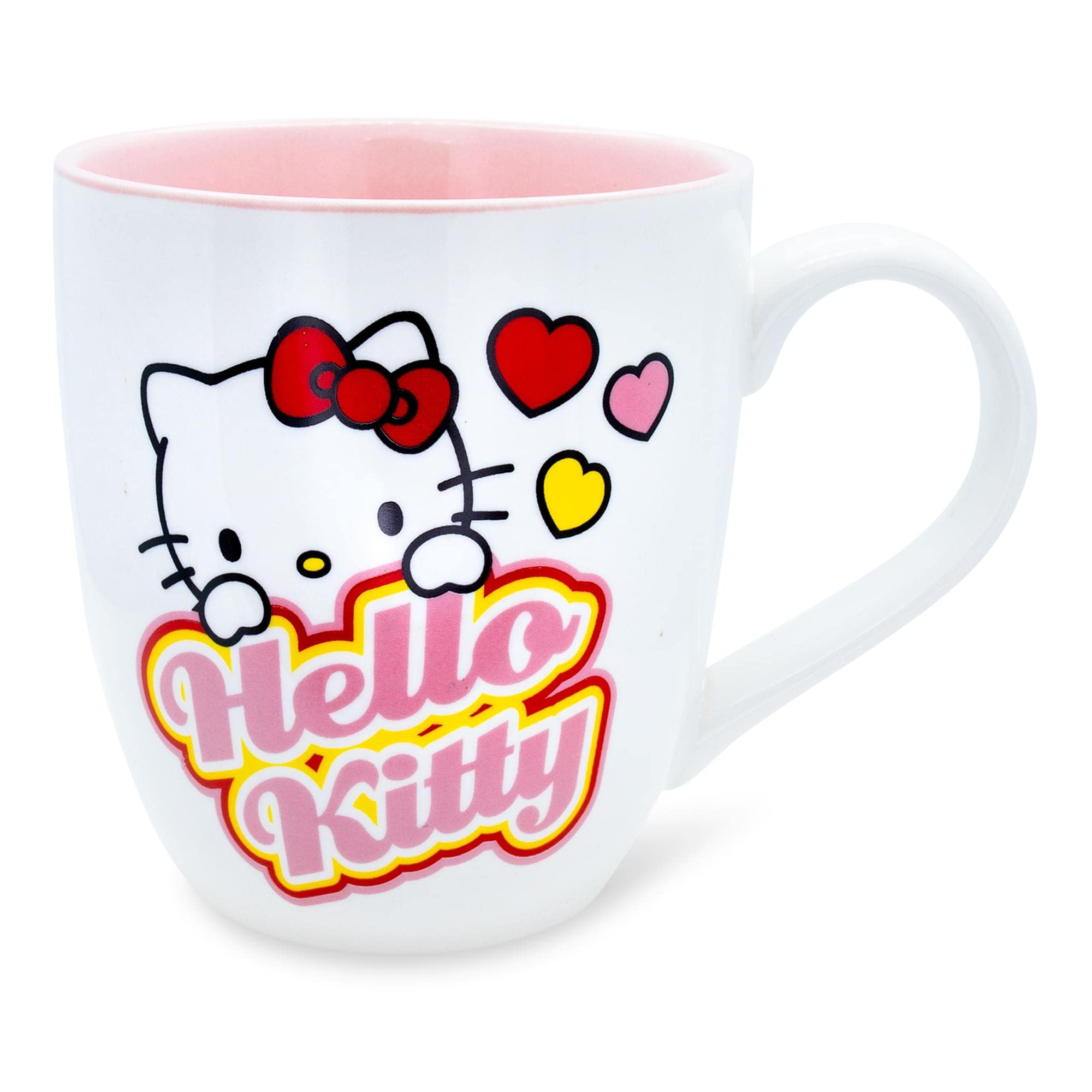 Foto 2 pulgar | Taza De Cerámica Silver Buffalo Sanrio Hello Kitty Hearts 540ml - Venta Internacional.