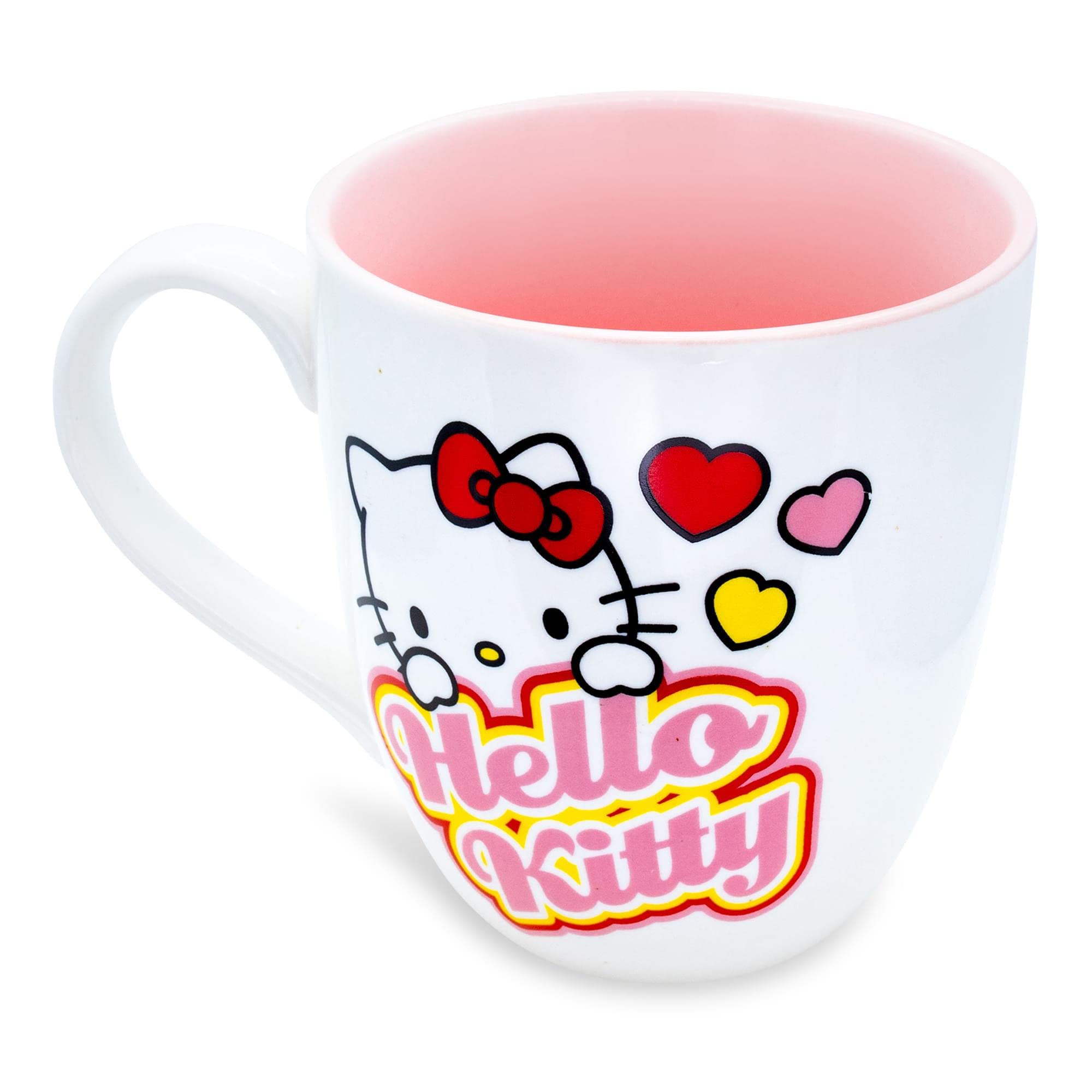 Foto 3 pulgar | Taza De Cerámica Silver Buffalo Sanrio Hello Kitty Hearts 540ml - Venta Internacional.