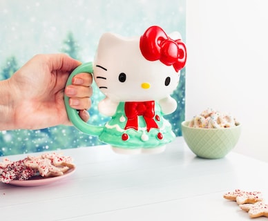 Foto 2 | Taza De Cerámica Silver Buffalo Sanrio Hello Kitty 600 Ml Christmas - Venta Internacional.