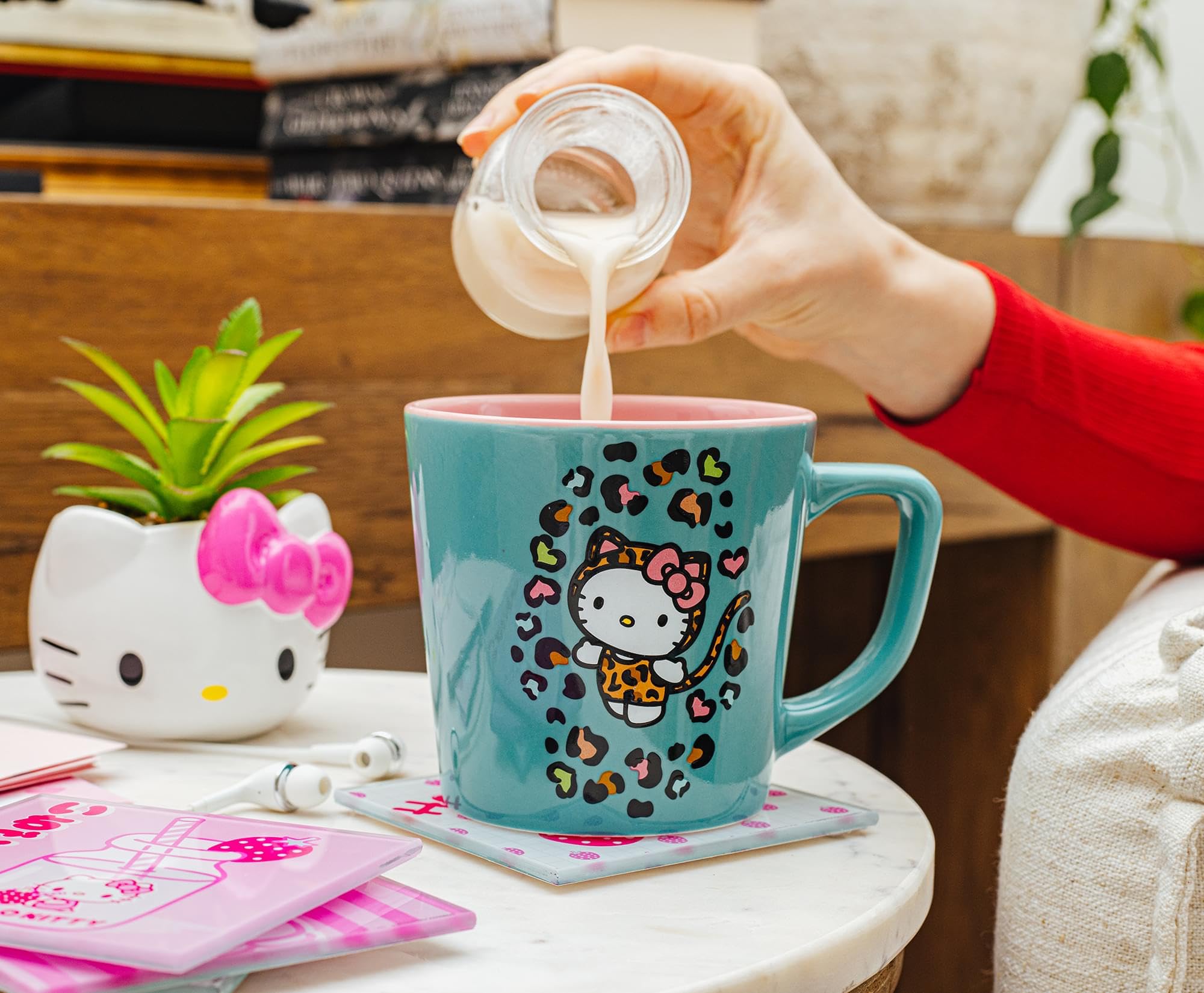 Foto 3 pulgar | Taza De Cerámica Silver Buffalo Hello Kitty Jungle Leopard  500 Ml - Venta Internacional.