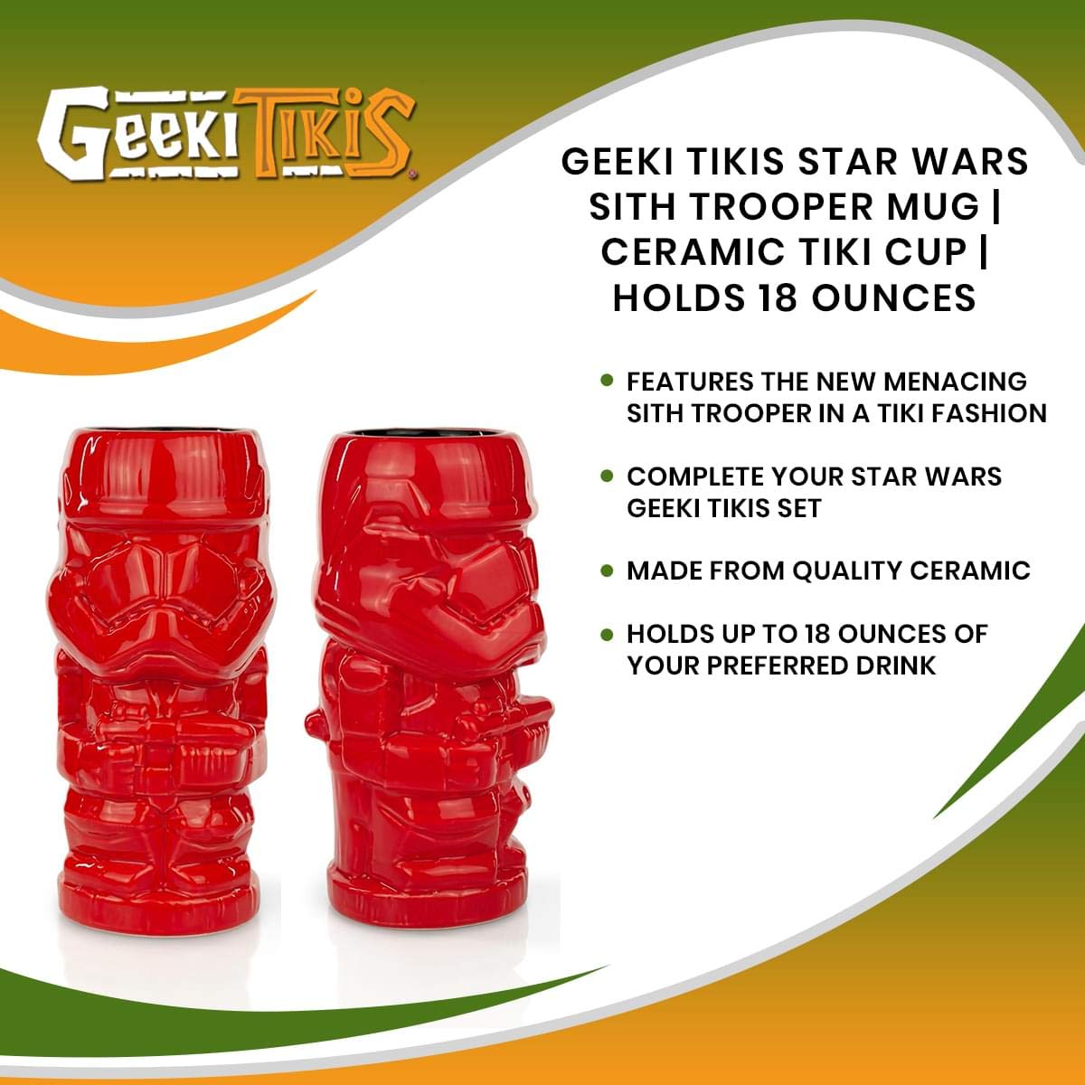 Foto 7 | Taza Star Wars Geeki Tikis El Ascenso De Skywalker Sith Trooper - Venta Internacional.
