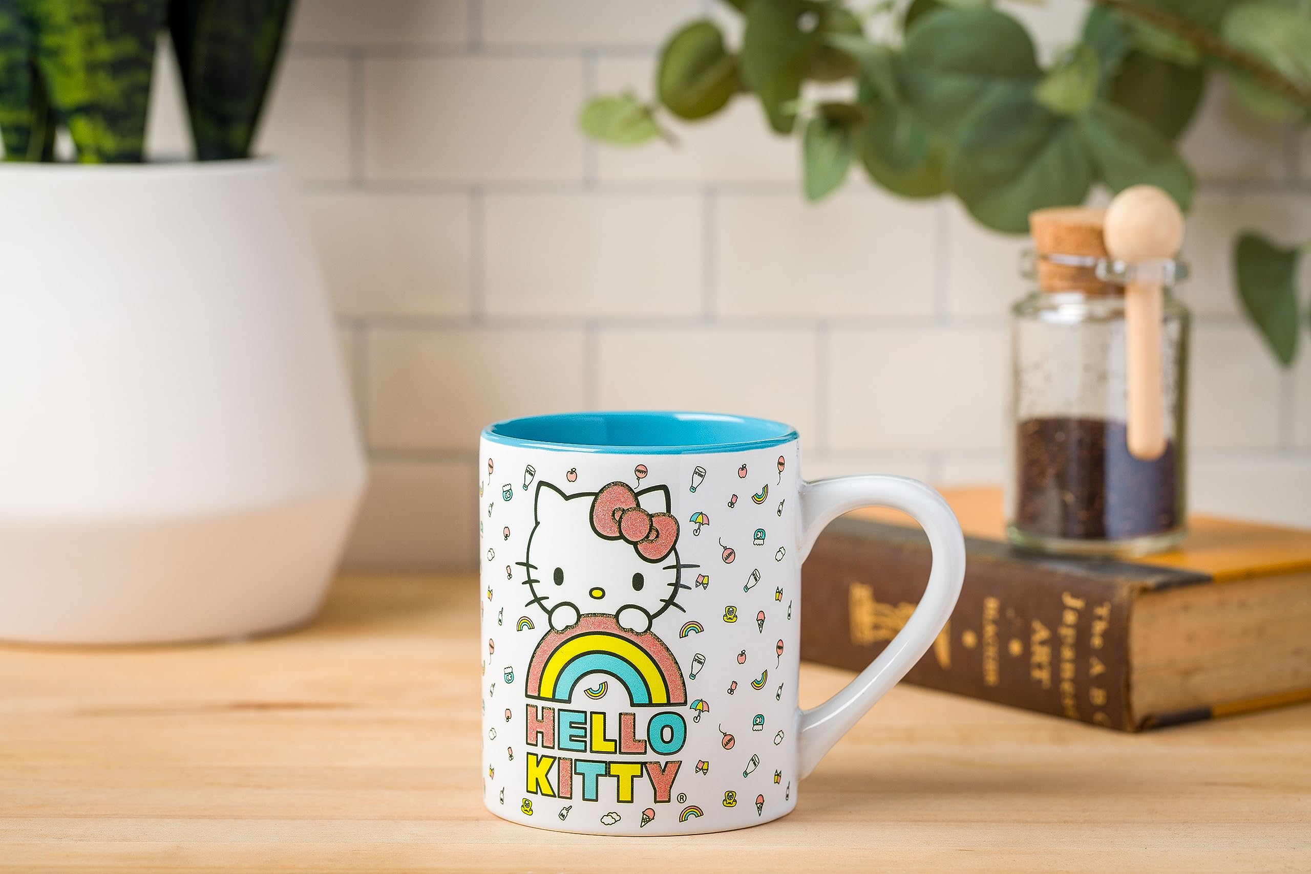 Foto 4 pulgar | Taza Plateada Buffalo Sanrio Hello Kitty Rainbow 400 Ml - Venta Internacional.