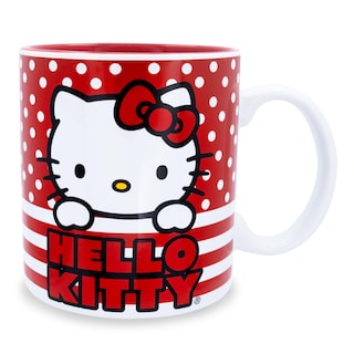 Foto 1 | Taza Plateada Buffalo Hello Kitty Con Lunares Y Rayas 590 Ml - Venta Internacional.