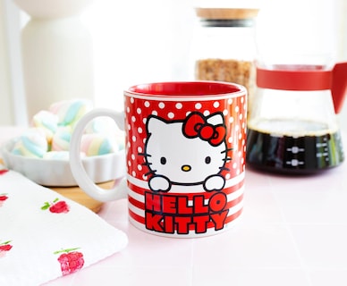 Foto 3 | Taza Plateada Buffalo Hello Kitty Con Lunares Y Rayas 590 Ml - Venta Internacional.