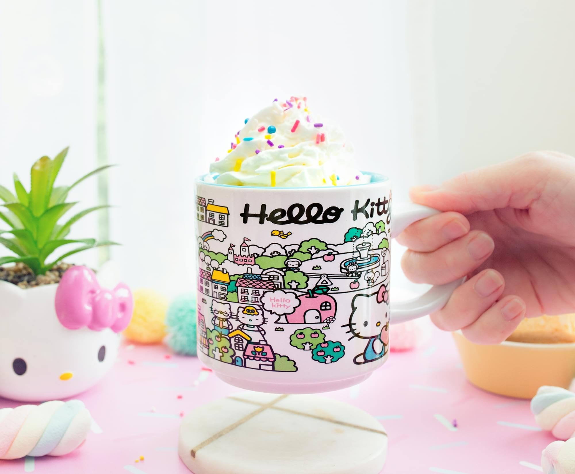 Foto 3 pulgar | Taza Plateada Buffalo Hello Kitty Destination Neighborhood 390 Ml - Venta Internacional.