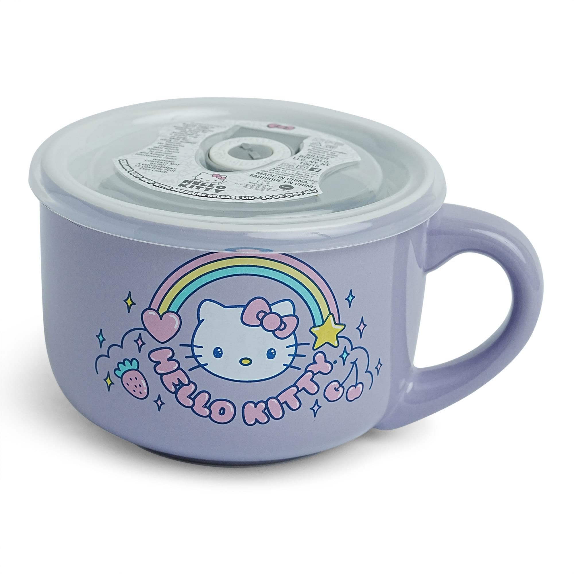 Foto 1 | Taza Para Sopa Silver Buffalo Sanrio Hello Kitty Rainbow - Venta Internacional.
