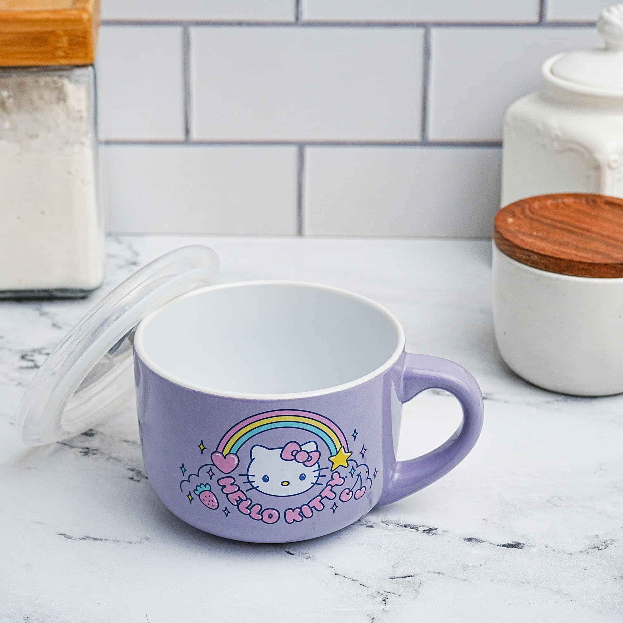 Foto 5 | Taza Para Sopa Silver Buffalo Sanrio Hello Kitty Rainbow - Venta Internacional.