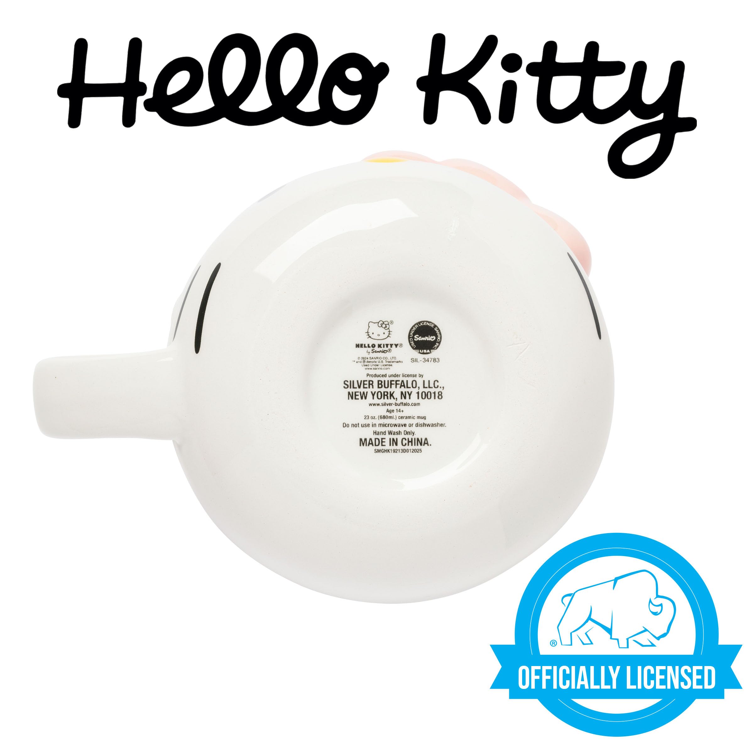 Foto 4 pulgar | Taza Silver Buffalo Sanrio Hello Kitty De Cerámica  600 Ml  Rosa Claro - Venta Internacional.