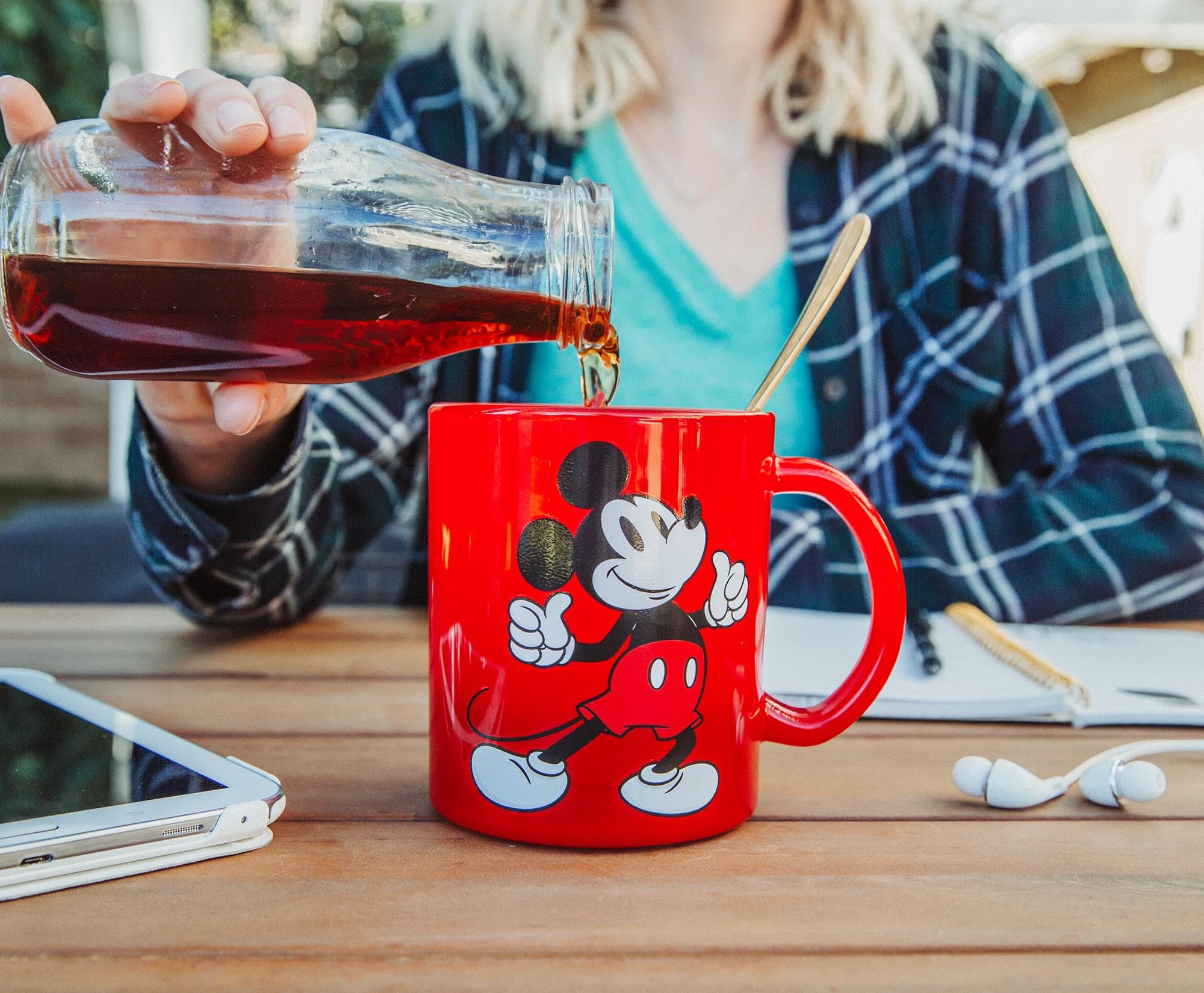 Foto 5 | Taza De Cristal Plateada Con Diseño De Mickey Mouse Buffalo Disney  530 Ml - Venta Internacional.