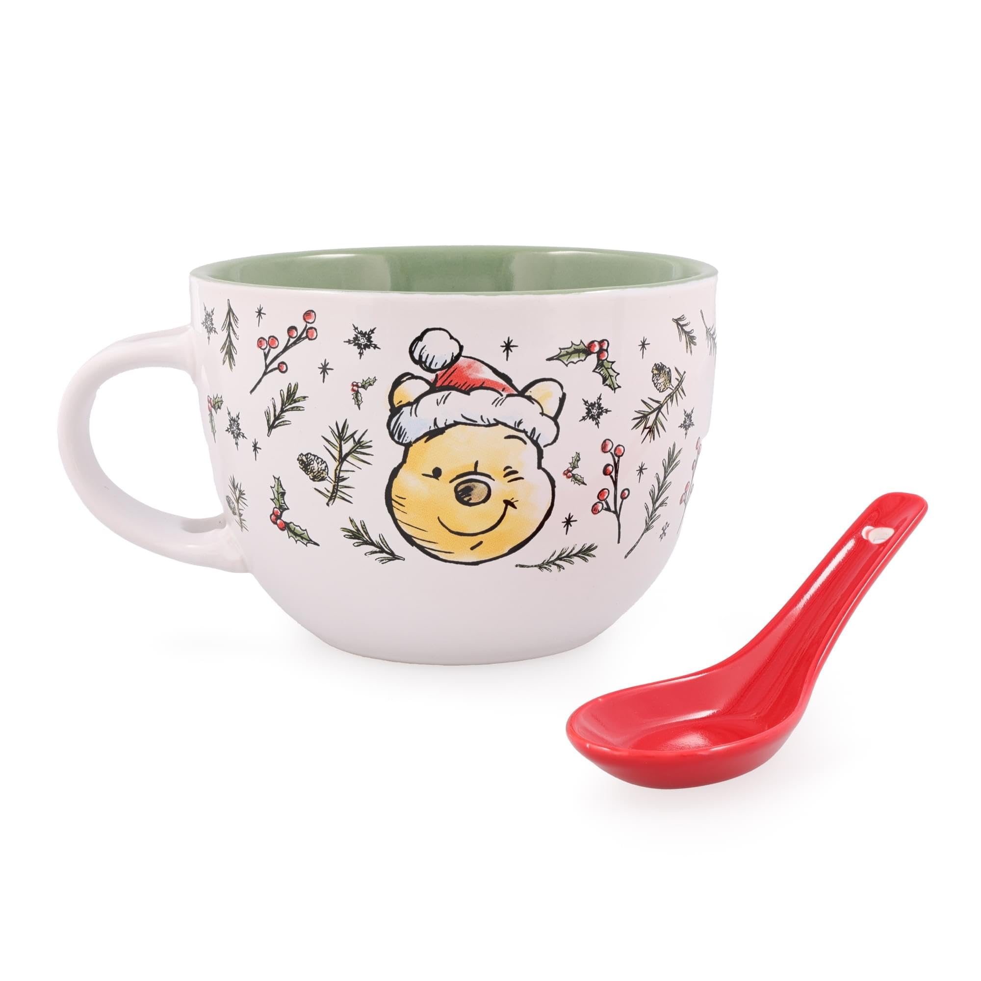 Foto 2 pulgar | Taza De Sopa Silver Buffalo Disney Winnie The Pooh Holly 710 Ml - Venta Internacional.