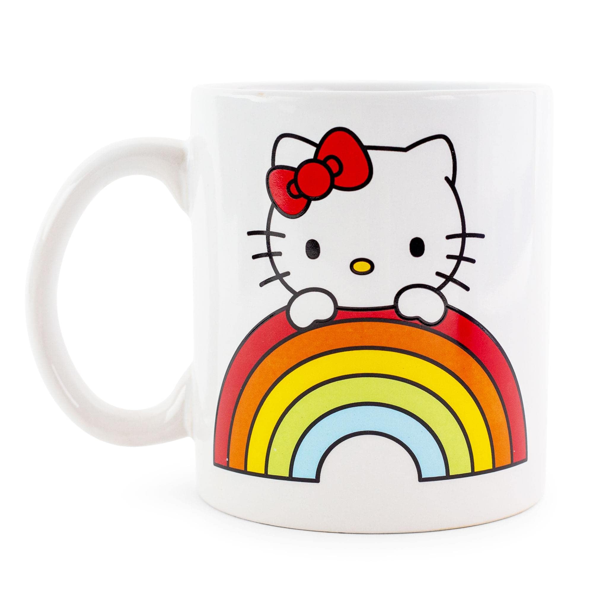Foto 4 pulgar | Taza Silver Buffalo Sanrio Hello Kitty Rainbow Peek 600 Ml - Venta Internacional.