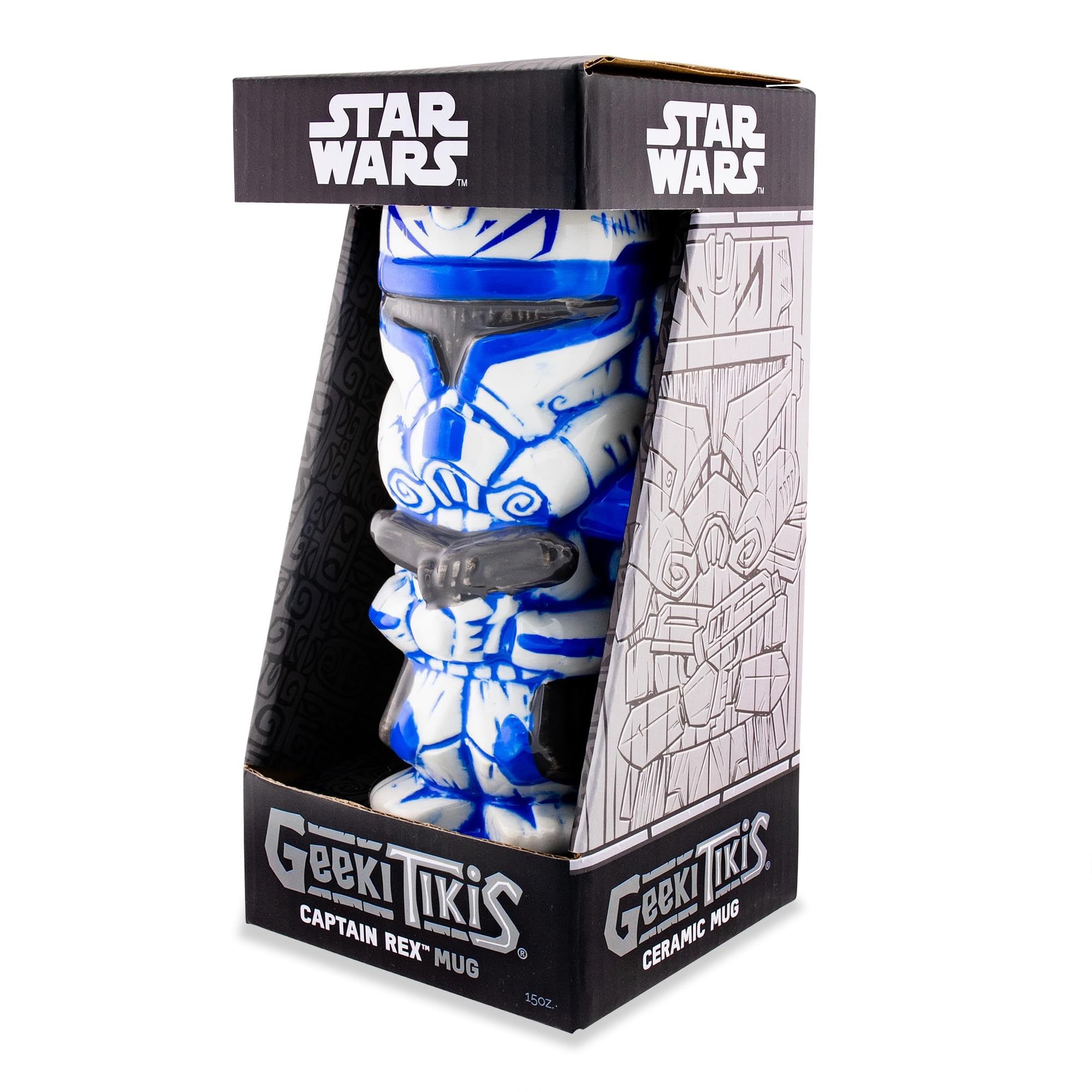 Foto 3 pulgar | Taza De Cerámica Geeki Tikis Star Wars Capitán Rex 450ml - Venta Internacional.