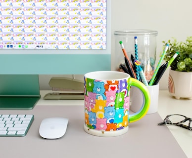 Foto 6 | Taza Plateada Con Estampado Integral De Buffalo Care Bears 600 Ml - Venta Internacional.