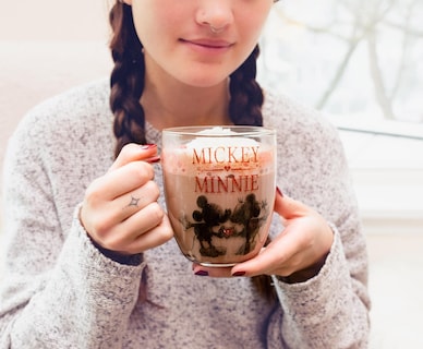 Foto 6 | Taza De Cristal Silver Buffalo Disney Mickey Minnie 414 Ml Con Purpurina - Venta Internacional.