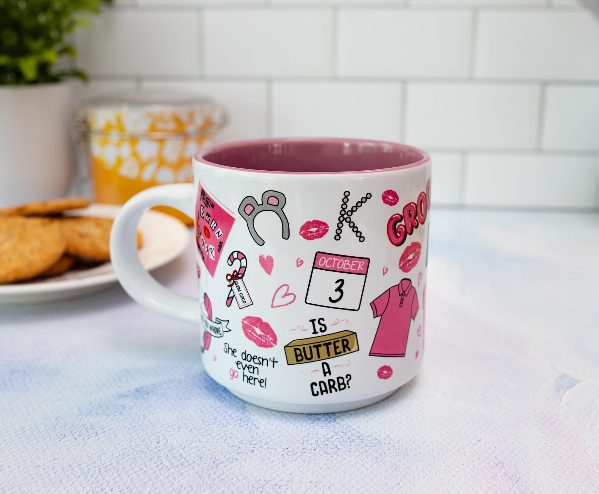 Foto 6 | Taza Plateada Con Iconos De Buffalo Mean Girls  Apilable  380 Ml - Venta Internacional.