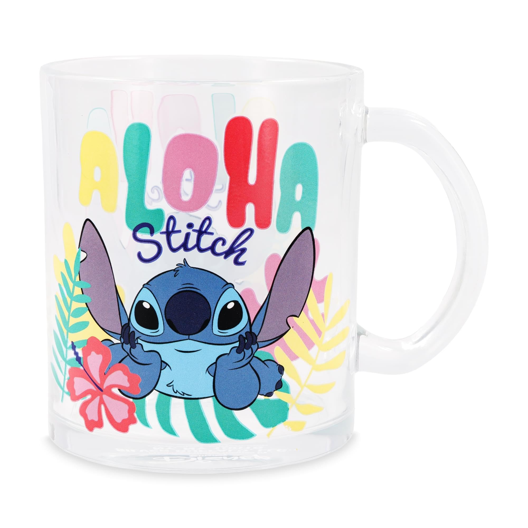 Foto 2 | Taza De Café De Cristal Disney Lilo & Stitch Aloha 530ml - Venta Internacional.