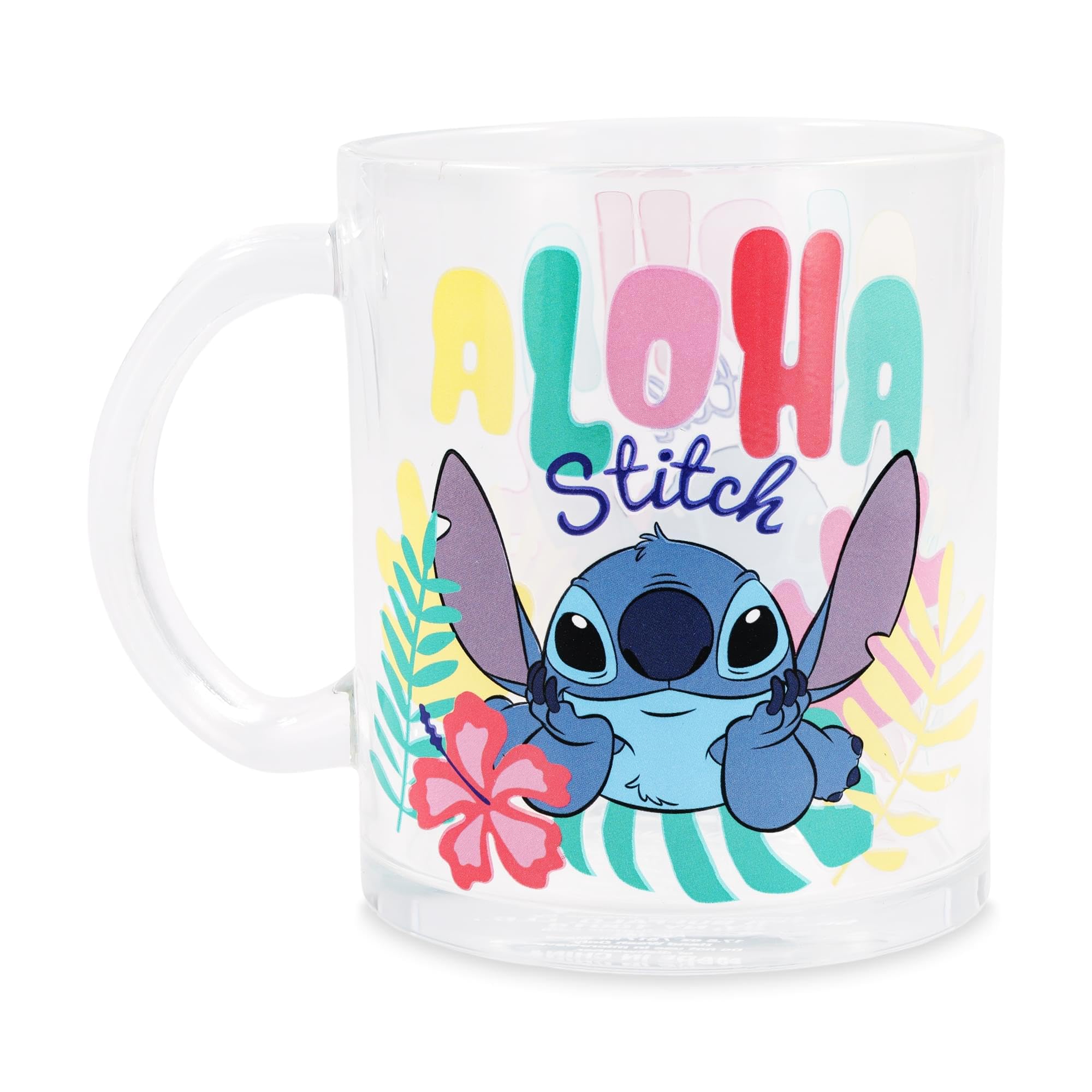 Foto 3 | Taza De Café De Cristal Disney Lilo & Stitch Aloha 530ml - Venta Internacional.