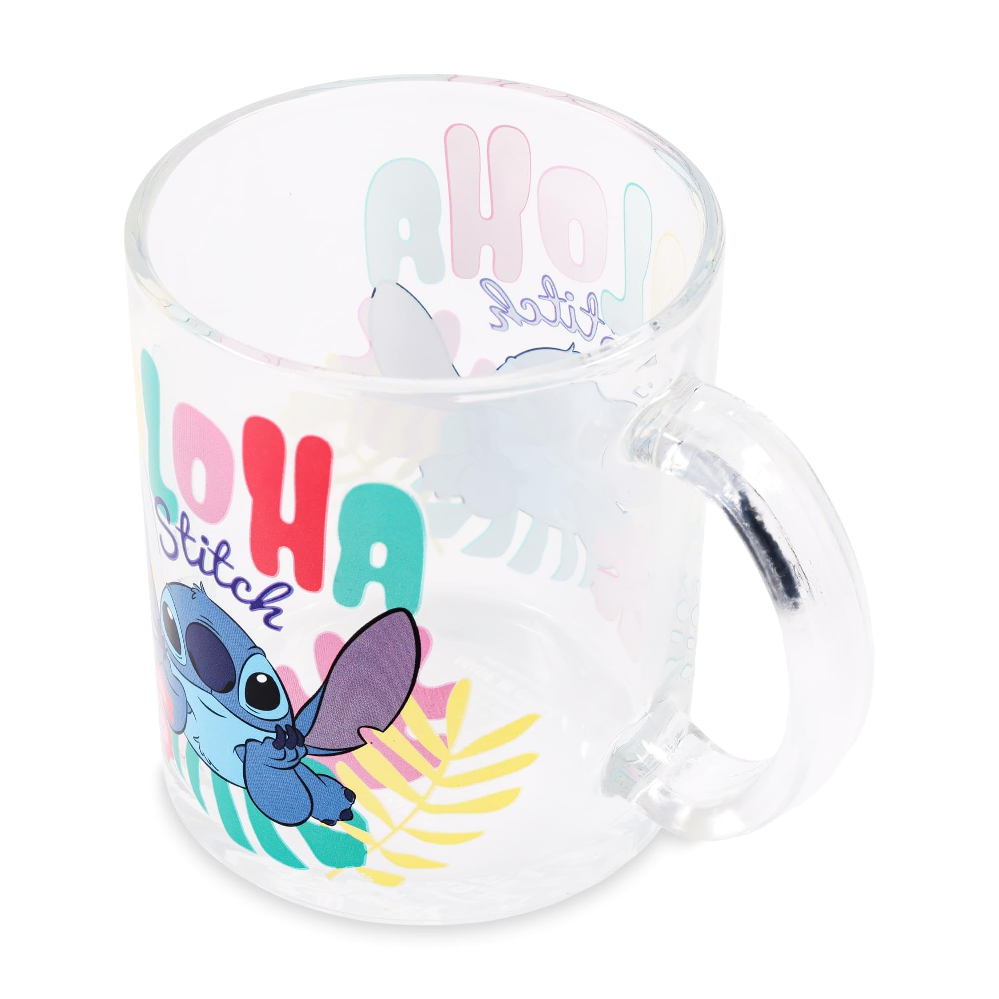 Foto 4 | Taza De Café De Cristal Disney Lilo & Stitch Aloha 530ml - Venta Internacional.