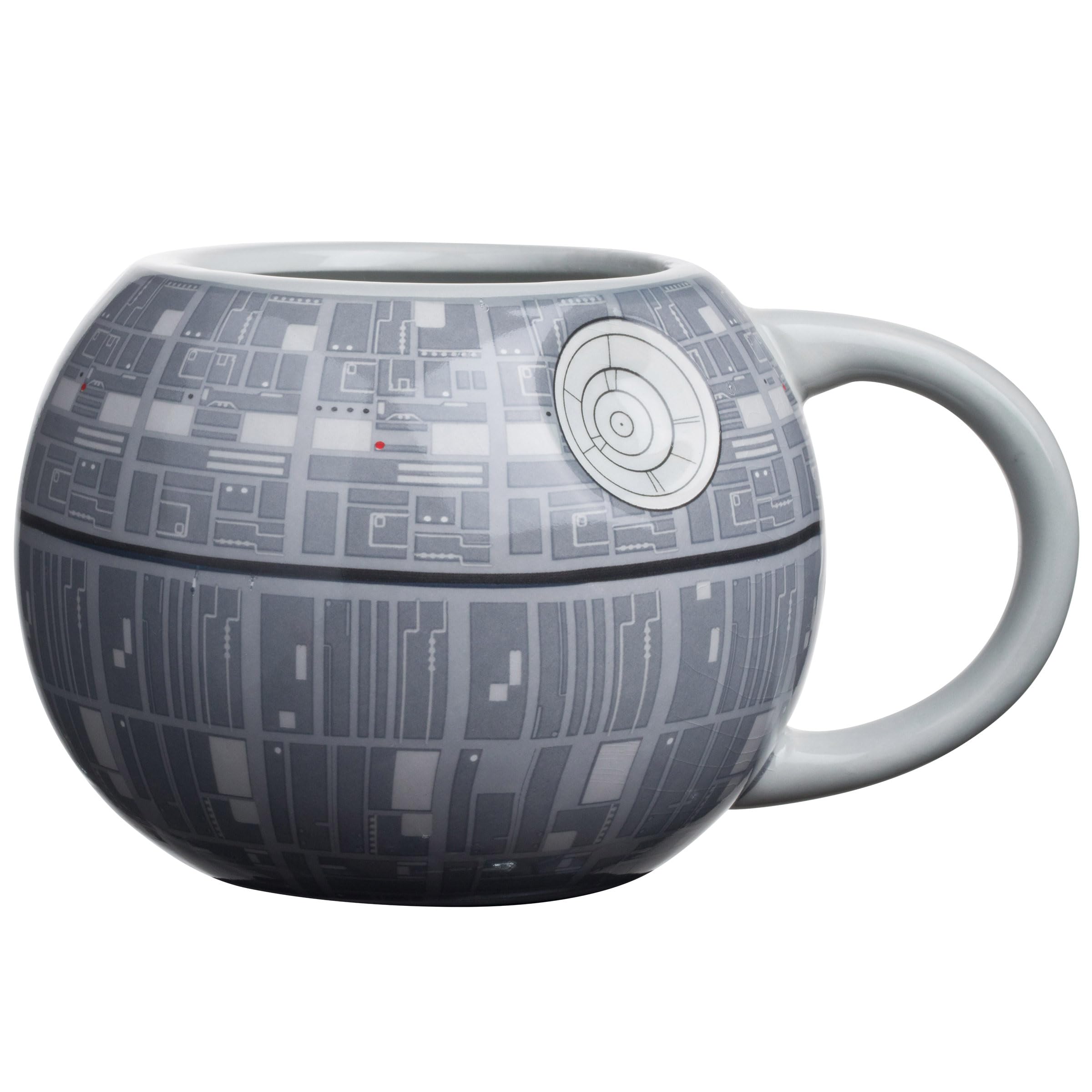 Foto 2 pulgar | Taza Silver Buffalo De Cerámica Esculpida Con Forma De Estrella De La Muerte  590 Ml - Venta Internacional.