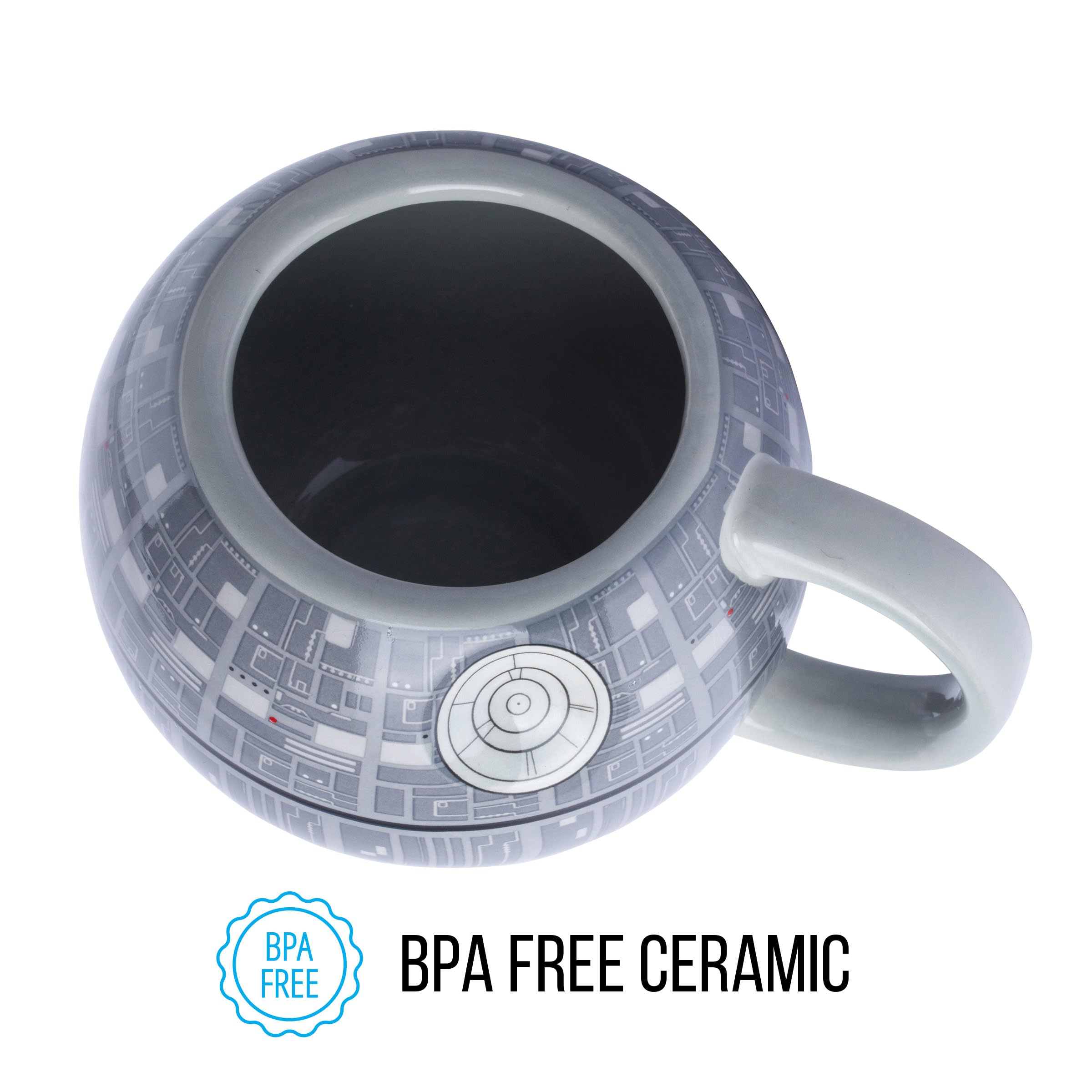 Foto 4 pulgar | Taza Silver Buffalo De Cerámica Esculpida Con Forma De Estrella De La Muerte  590 Ml - Venta Internacional.