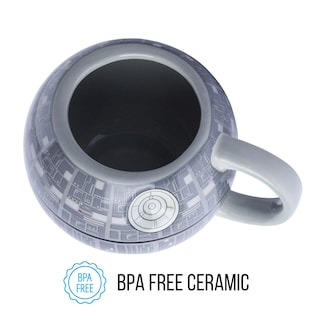 Foto 3 | Taza Silver Buffalo De Cerámica Esculpida Con Forma De Estrella De La Muerte 590 Ml - Venta Internacional.
