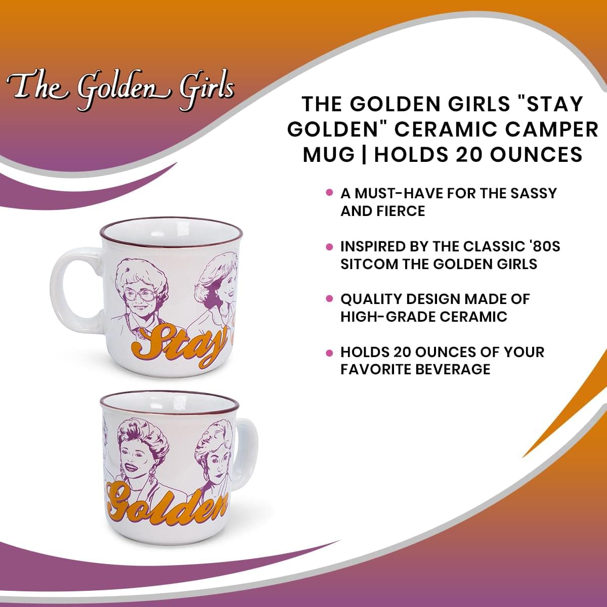 Foto 7 pulgar | Taza Camper De Cerámica Silver Buffalo The Golden Girls  600 Ml - Venta Internacional.