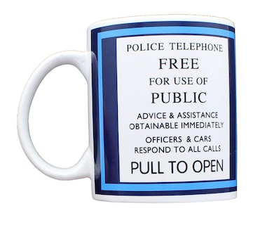 Foto 1 | Taza De Café Underground Toys Doctor Who Tardis Police Ceramic - Venta Internacional.