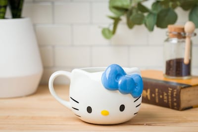 Foto 5 | Taza De Cerámica Silver Buffalo Sanrio Hello Kitty Blue Bow 600 Ml - Venta Internacional.