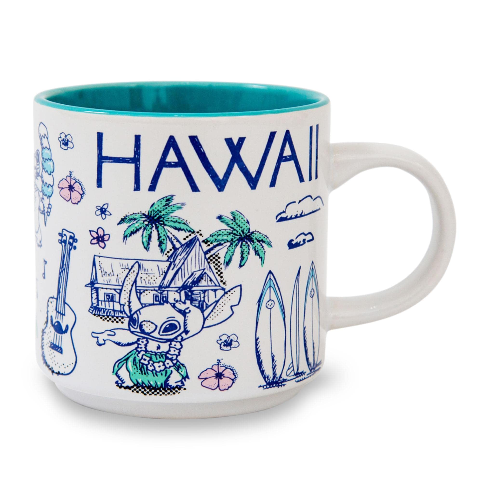 Foto 2 pulgar | Taza De Café Disney Lilo & Stitch Hawaii  Apilable  380 Ml - Venta Internacional.