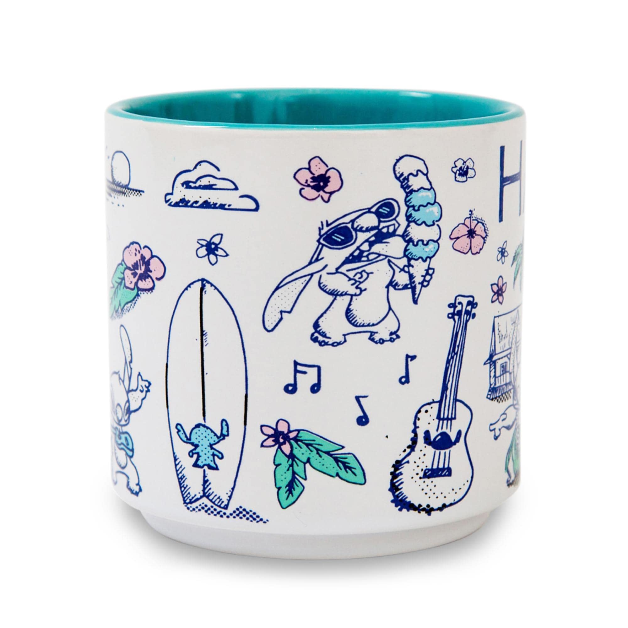 Foto 4 pulgar | Taza De Café Disney Lilo & Stitch Hawaii  Apilable  380 Ml - Venta Internacional.