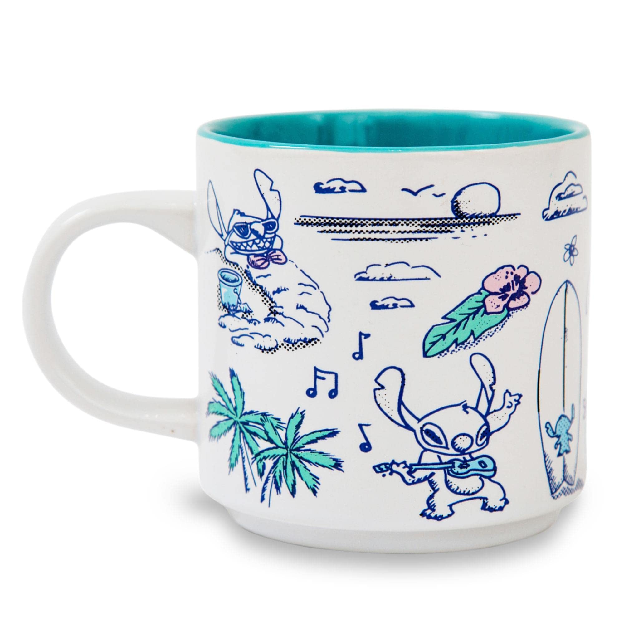 Foto 5 pulgar | Taza De Café Disney Lilo & Stitch Hawaii  Apilable  380 Ml - Venta Internacional.