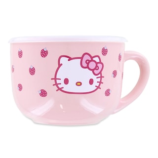 Foto 2 | Taza De Sopa Silver Buffalo Hello Kitty Con Fresas 750 Ml - Venta Internacional.