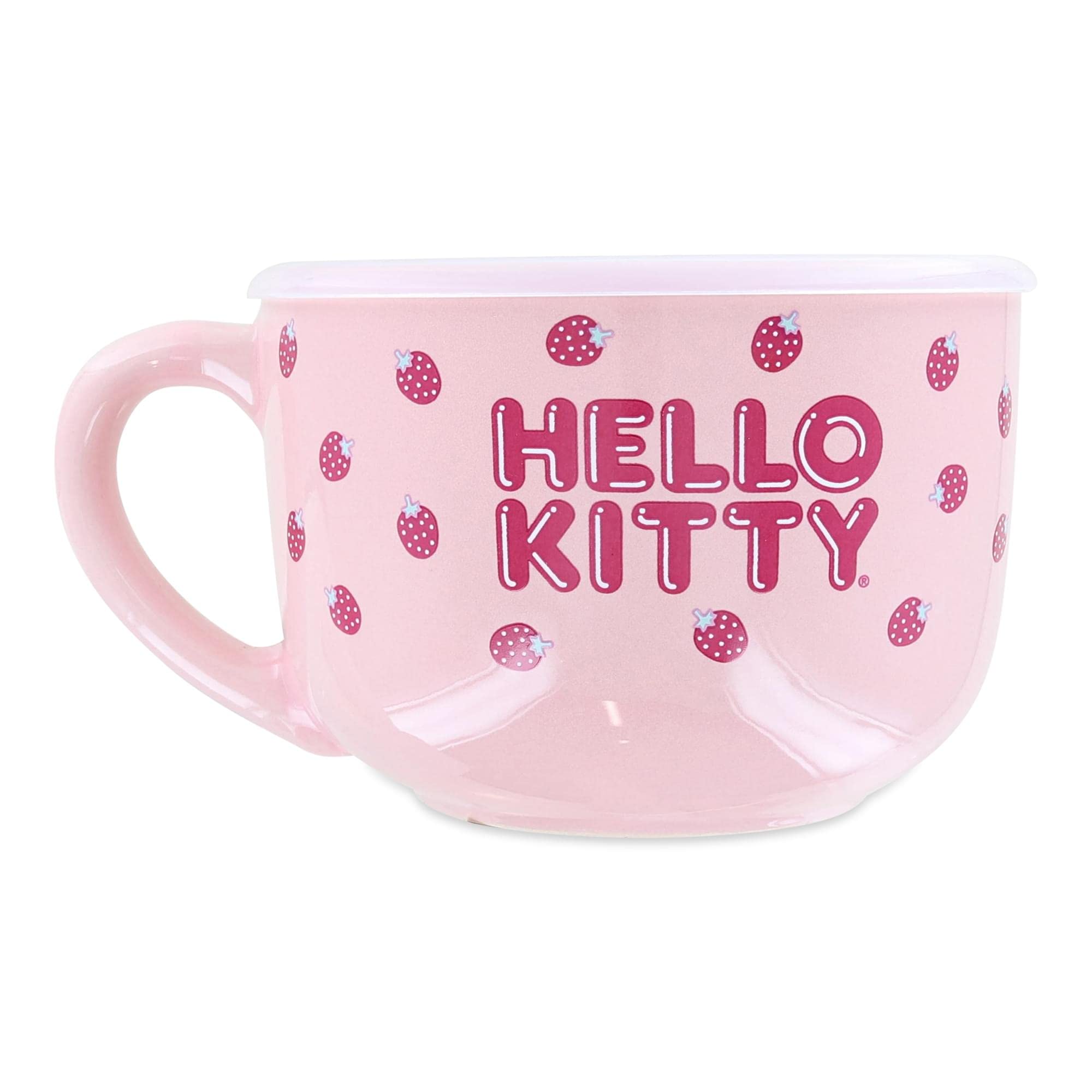 Foto 4 pulgar | Taza De Sopa Silver Buffalo Hello Kitty Con Fresas  750 Ml - Venta Internacional.