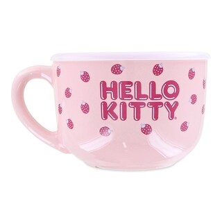 Foto 3 | Taza De Sopa Silver Buffalo Hello Kitty Con Fresas 750 Ml - Venta Internacional.