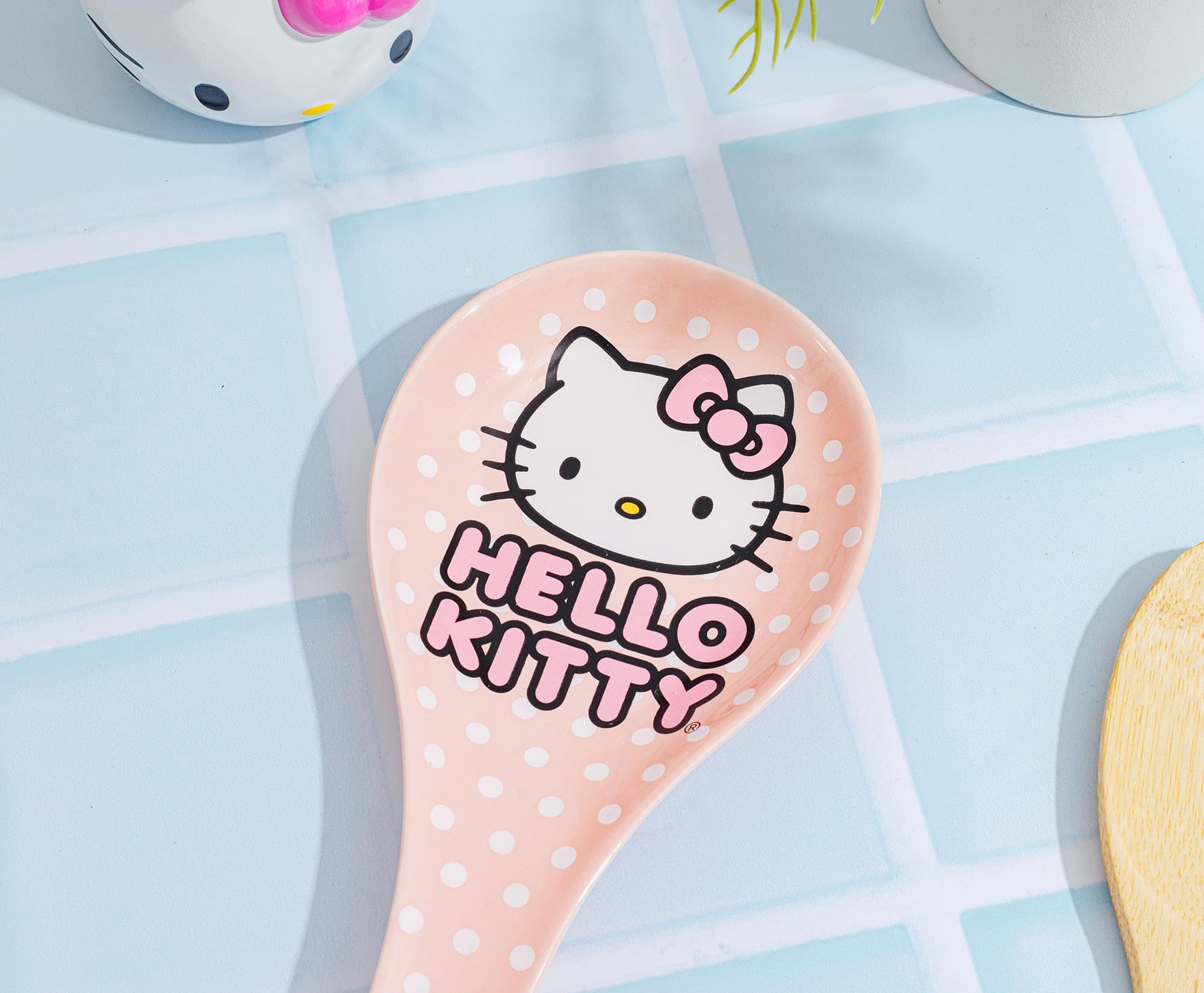 Foto 5 pulgar | Soporte Para Cucharas Sanrio Hello Kitty Con Lunares  Cerámica - Venta Internacional.