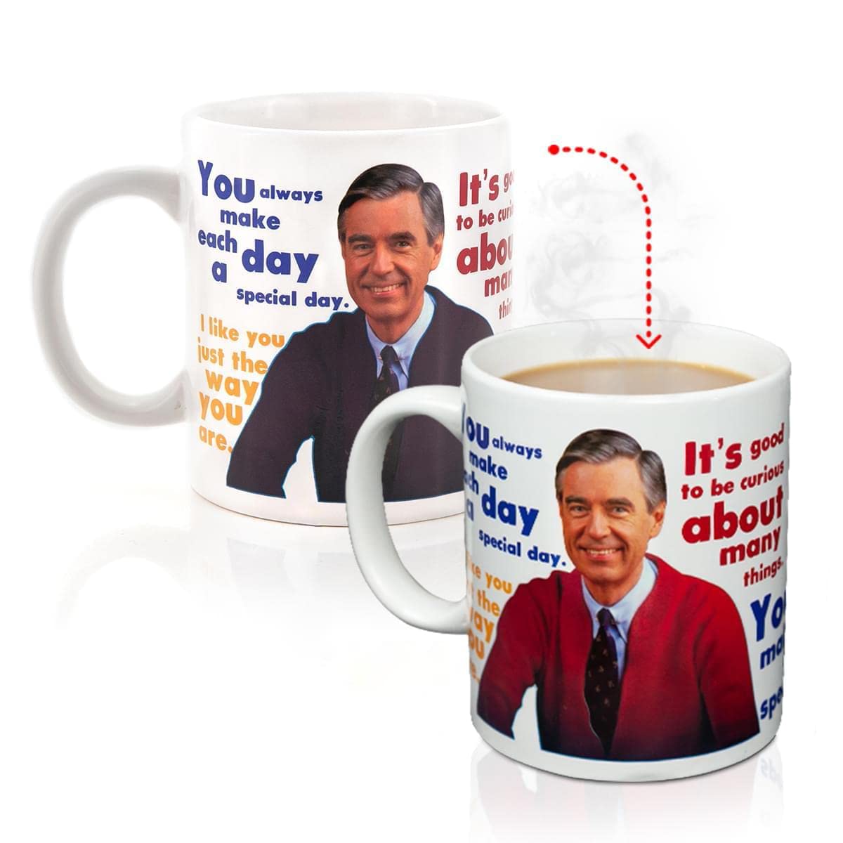 Foto 2 pulgar | Taza De Café Toynk Mister Rogers Sweater Changing 480 Ml - Venta Internacional.