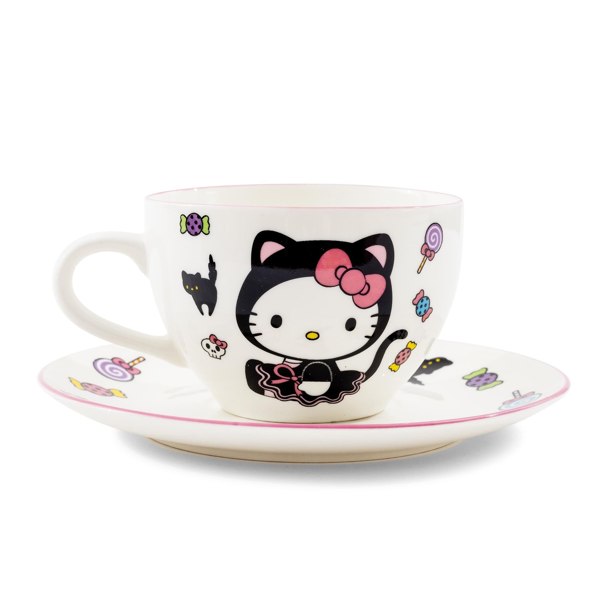 Foto 3 pulgar | Set De Taza De Té Y Platillo Hello Kitty Black Cat Bone China  200 Ml - Venta Internacional.