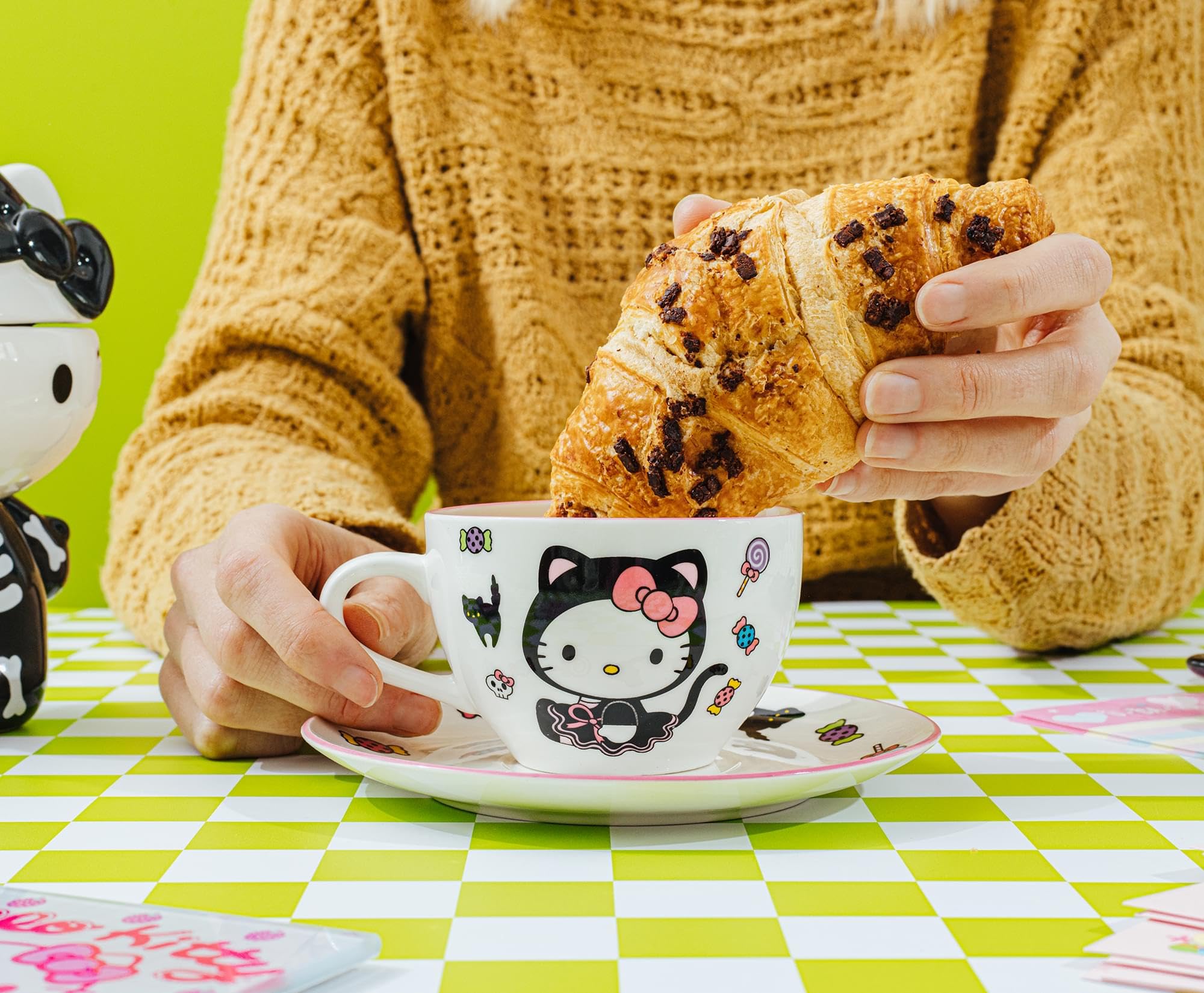 Foto 5 pulgar | Set De Taza De Té Y Platillo Hello Kitty Black Cat Bone China  200 Ml - Venta Internacional.