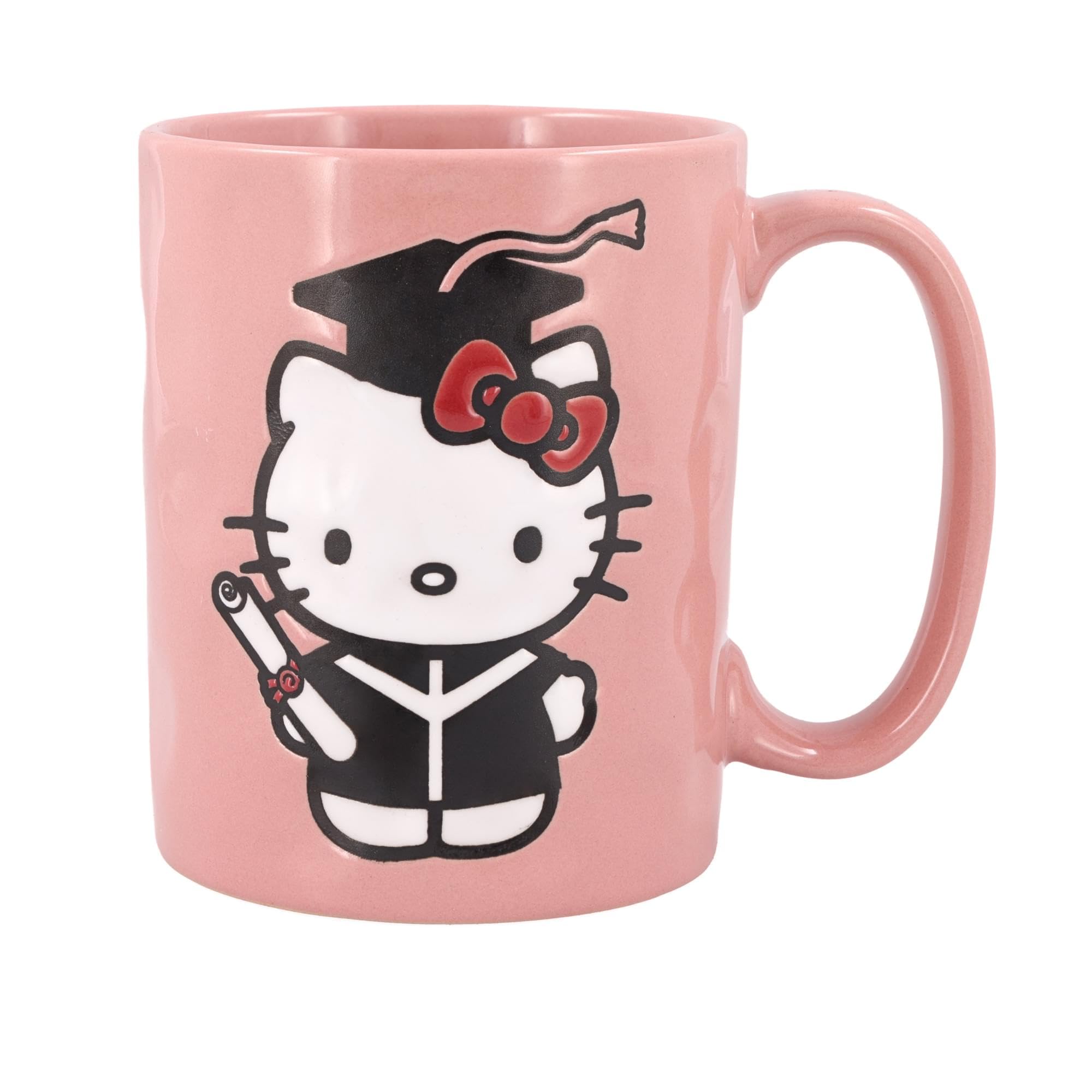 Foto 3 pulgar | Taza De Cerámica Silver Buffalo Hello Kitty Graduation  500 Ml - Venta Internacional.