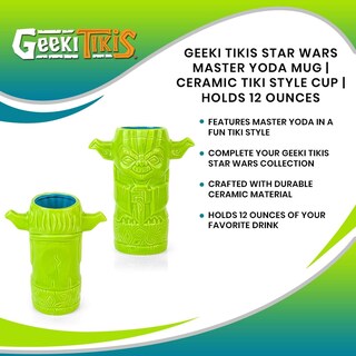 Foto 7 | Taza Geeki Tikis Star Wars Master Yoda 350 Ml Cerámica Oficial - Venta Internacional.