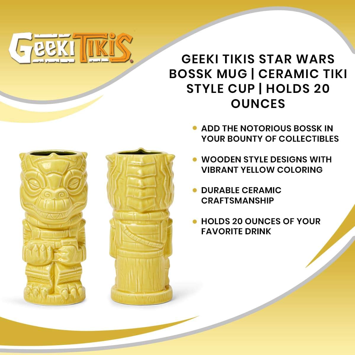 Foto 7 | Taza Geeki Tikis Star Wars Bossk  590 Ml  Cerámica  Oficial - Venta Internacional.