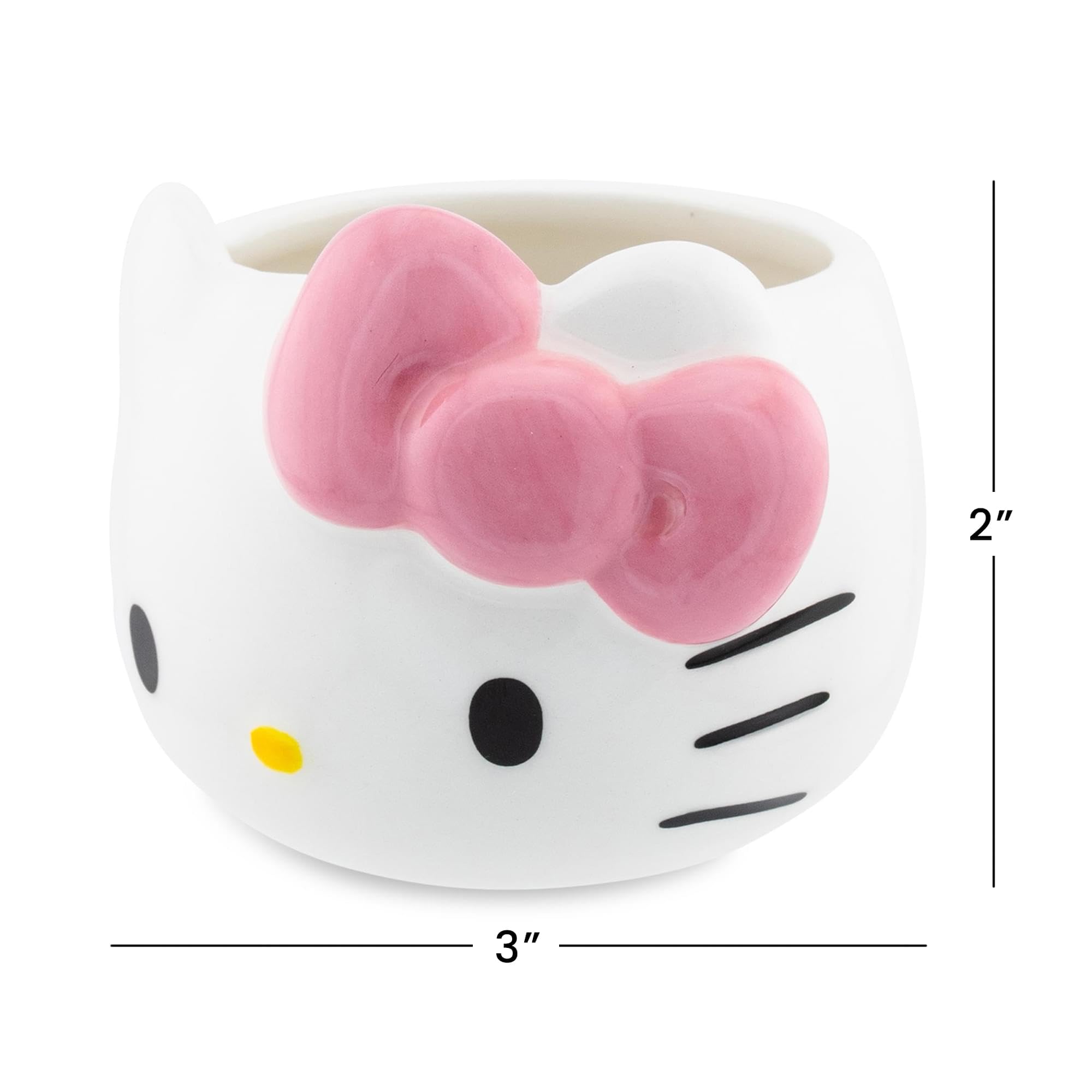 Foto 4 pulgar | Taza Pequeña De Cerámica Sanrio Hello Kitty Pink Bow  100 Ml - Venta Internacional.