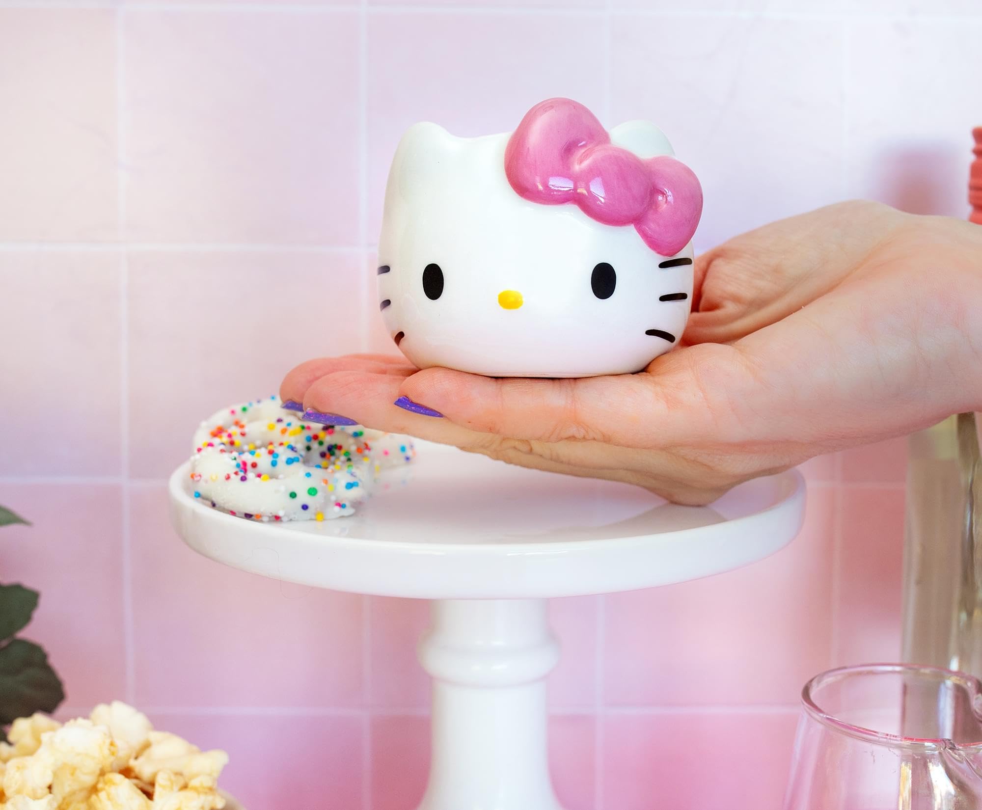 Foto 5 pulgar | Taza Pequeña De Cerámica Sanrio Hello Kitty Pink Bow  100 Ml - Venta Internacional.