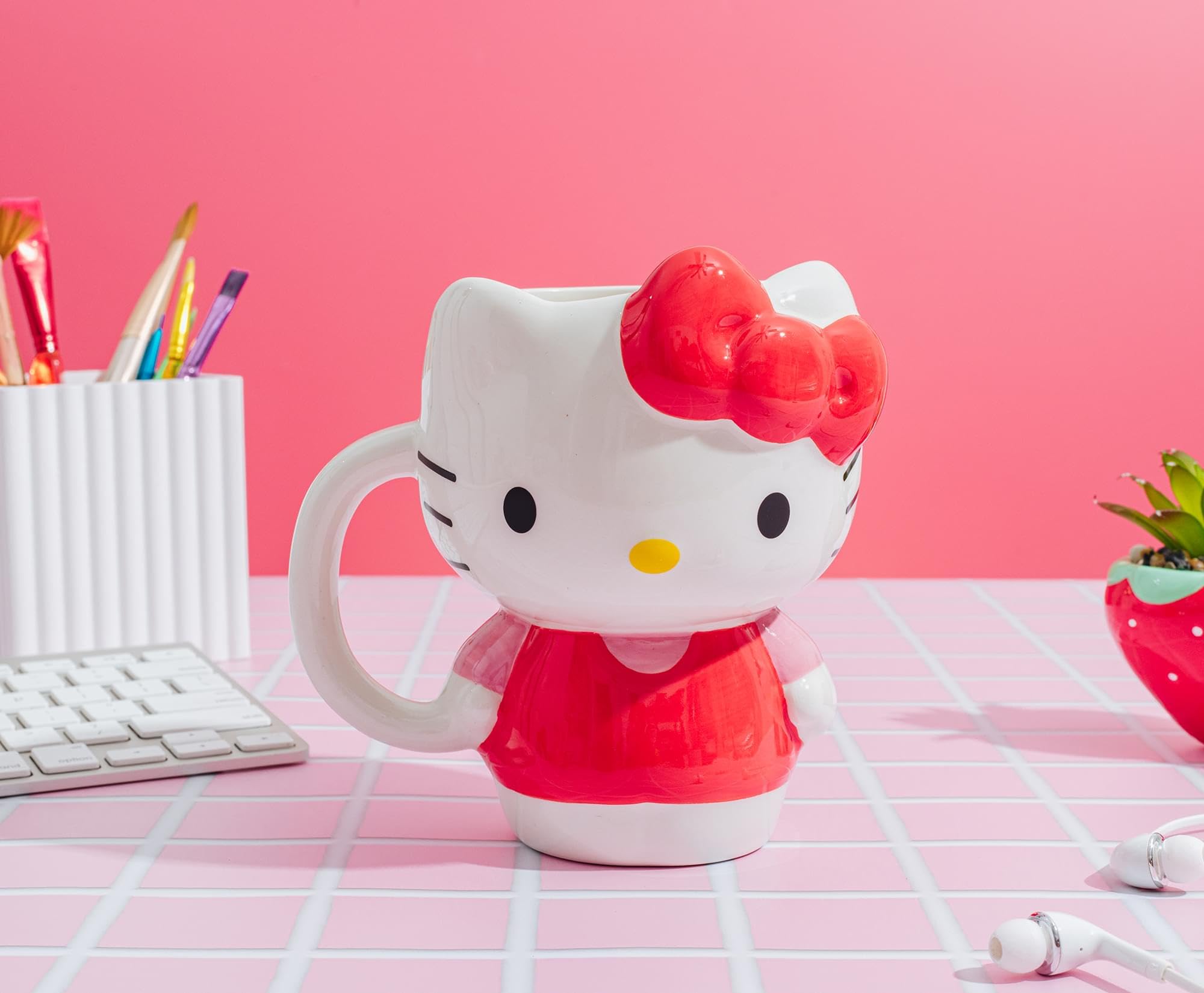 Foto 7 pulgar | Vestido Rojo Mug Silver Buffalo Sanrio Hello Kitty  600 Ml - Venta Internacional.