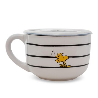 Foto 3 | Taza Para Sopa Silver Buffalo Peanuts Snoopy & Woodstock 700 Ml - Venta Internacional.