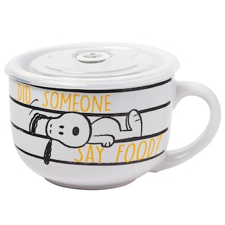 Foto 4 | Taza Para Sopa Silver Buffalo Peanuts Snoopy & Woodstock 700 Ml - Venta Internacional.